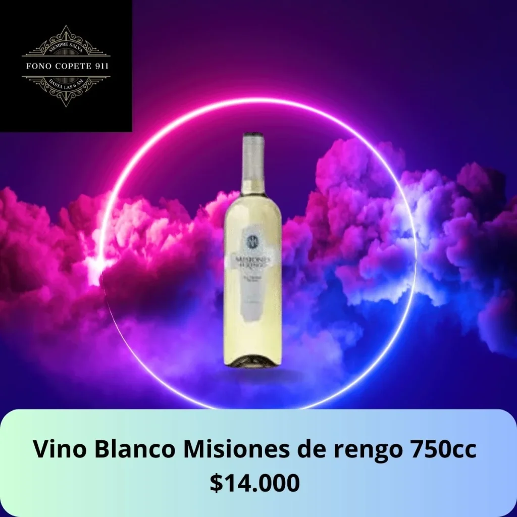 Botella de vino blanco Misiones de Rengo 750cc delivery a domicilio Santiago